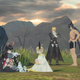From left to right: Velvet, Laphicet 2, Eizen the pirate, Rokurou the swordsman, Magilou the witch and Eleanor the reluctant exorcist. I may have changed some of their clothing.